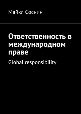 Майкл Соснин Ответственность в международном праве. Global responsibility обложка книги