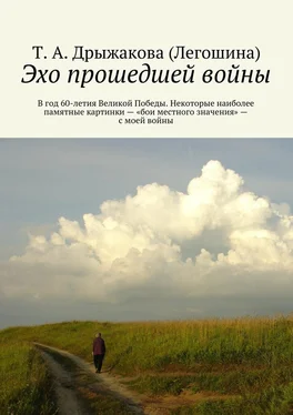 Т. Дрыжакова (Легошина) Эхо прошедшей войны. В год 60-летия Великой Победы. Некоторые наиболее памятные картинки – «бои местного значения» – с моей войны обложка книги