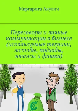 Маргарита Акулич Переговоры и личные коммуникации в бизнесе (используемые техники, методы, подходы, нюансы и фишки) обложка книги