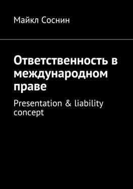 Майкл Соснин Ответственность в международном праве. Presentation & liability concept обложка книги