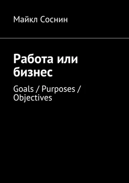 Майкл Соснин Работа или бизнес. Goals / Purposes / Objectives обложка книги