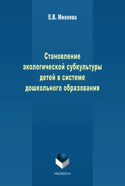 Е. Михеева Становление экологической субкультуры детей в системе дошкольного образования обложка книги