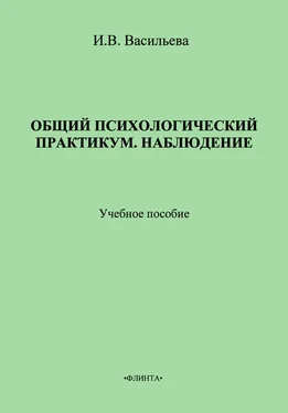 Инна Васильева Общий психологический практикум. Наблюдение. Учебное пособие обложка книги