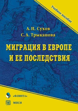 Светлана Трыканова Миграция в Европе и ее последствия. Учебное пособие обложка книги