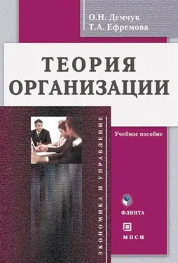 Ольга Демчук Теория организации. Учебное пособие обложка книги