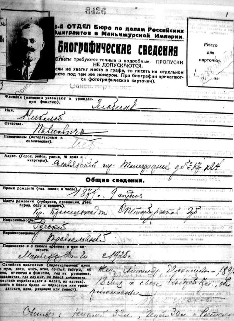 Биографические сведения НП Злобина Маньчжурия АВ Колчак ПФ Рябиков в - фото 37