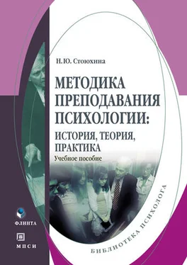 Наталья Стоюхина Методика преподавания психологии: история, теория, практика. Учебное пособие обложка книги