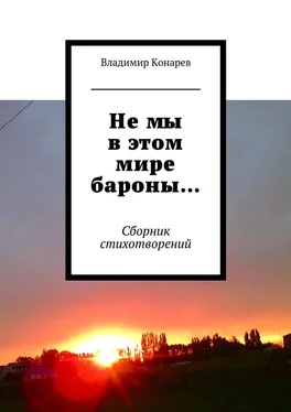 Владимир Конарев Не мы в этом мире бароны… Сборник стихотворений обложка книги