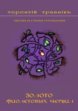 Терентiй Травнiкъ Золото фиолетовых чернил. Песни и стихи Гугушатии обложка книги