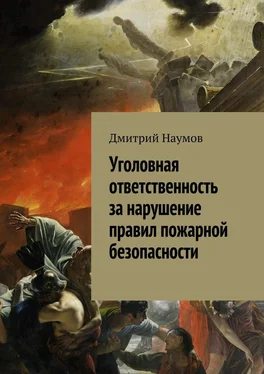 Дмитрий Наумов Уголовная ответственность за нарушение правил пожарной безопасности обложка книги