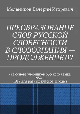 Валерий Мельников ПРЕОБРАЗОВАНИЕ СЛОВ РУССКОЙ СЛОВЕСНОСТИ В СЛОВОЗНАНИЯ – ПРОДОЛЖЕНИЕ 02 обложка книги