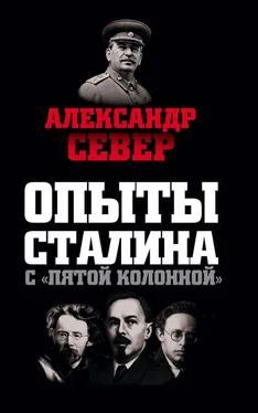 Александр Север Опыты Сталина с «пятой колонной» обложка книги