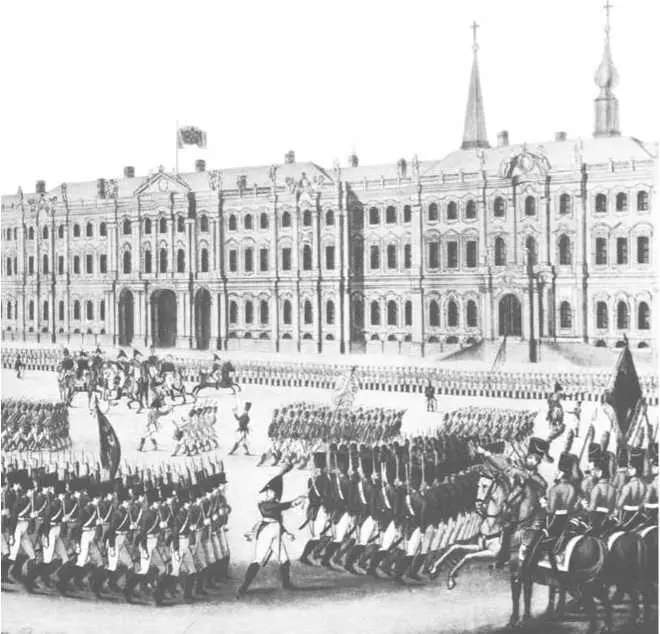 Военный парад перед Зимним дворцом в 1815 г И еще одно Почти все актеры - фото 6