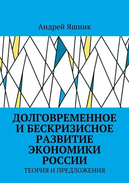 Андрей Яшник Долговременное и бескризисное развитие экономики России. Теория и предложения обложка книги