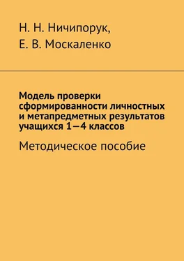 Наталья Ничипорук Модель проверки сформированности личностных и метапредметных результатов учащихся 1-4 классов. Методическое пособие обложка книги