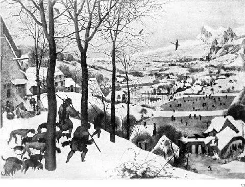 91 Пйтер Брейгель Мужицкий Охотники в снегу Февраль Ок 1560 г Вена - фото 137