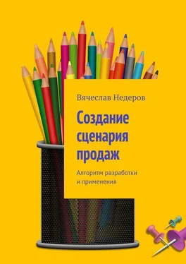 Вячеслав Недеров Создание сценария продаж. Алгоритм разработки и применения обложка книги