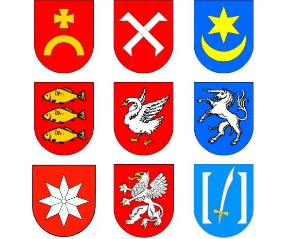 Таму першыя ўласныя гербы таксама мелі просты выгляд Часцей за ўсё гэта былі - фото 1