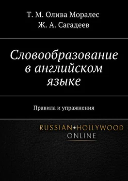 Т. Олива Моралес Словообразование в английском языке. Правила и упражнения обложка книги