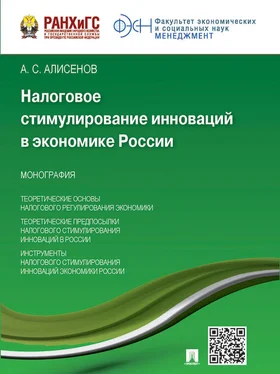 Алисен Алисенов Налоговое стимулирование инноваций в экономике России. Монография обложка книги