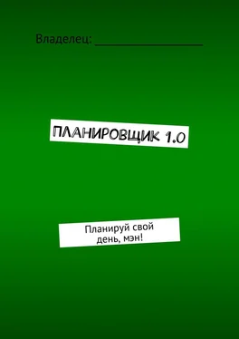 Аарон Борисов Планировщик 1.0. Планируй свой день, мэн! обложка книги