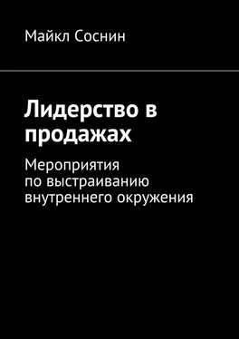 Майкл Соснин Лидерство в продажах. Мероприятия по выстраиванию внутреннего окружения обложка книги