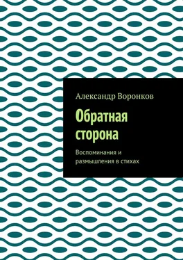 Александр Воронков Обратная сторона. Воспоминания и размышления в стихах обложка книги