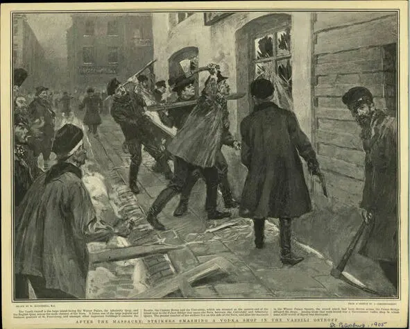 Разгром винной лавки Иллюстрация из журнала Life 1905 г Избиение начинало - фото 5