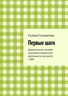 Галина Головачева Первые шаги. Дидактическое пособие программы внеурочной деятельности для детей с ОВЗ обложка книги