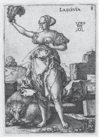 РАЗВРАТ ГРАВЮРА ГЕНРИХА АЛДЕГРЕВЕРА КОРНЕЛИСА АНТОНИСА 1549 XIII 37 - фото 59
