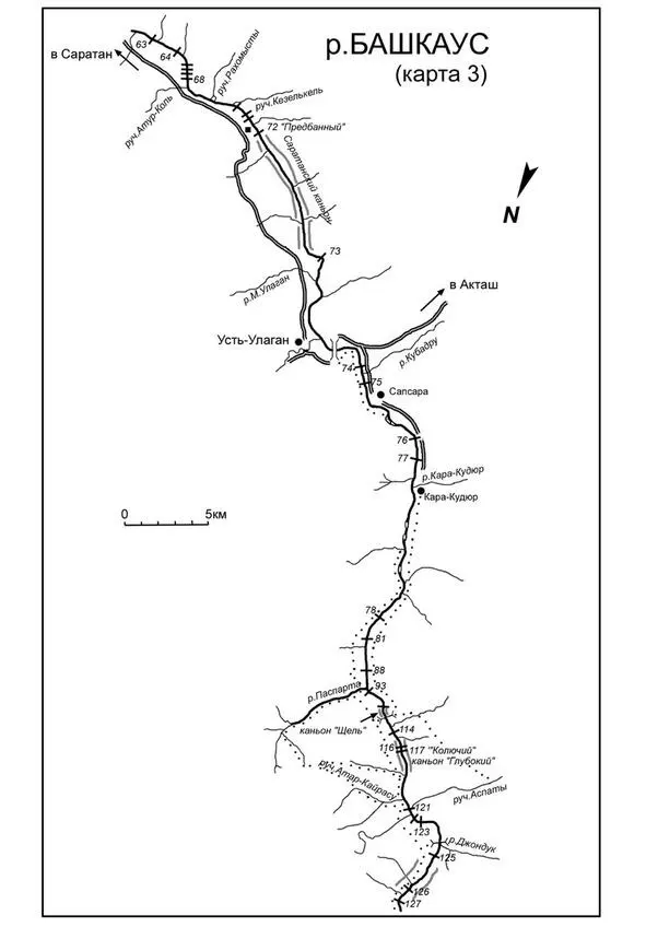 Далее до устья реки Чебдар следуют мощные но несложные препятствия 206 213 - фото 31