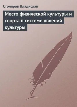 Владислав Столяров Место физической культуры и спорта в системе явлений культуры обложка книги