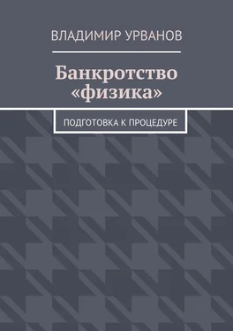 Владимир Урванов Банкротство «физика». Подготовка к процедуре обложка книги