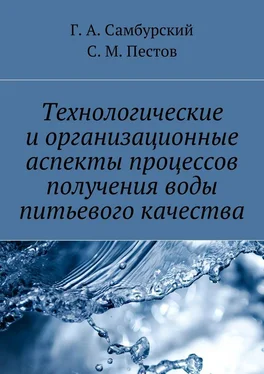 Г. Самбурский Технологические и организационные аспекты процессов получения воды питьевого качества обложка книги