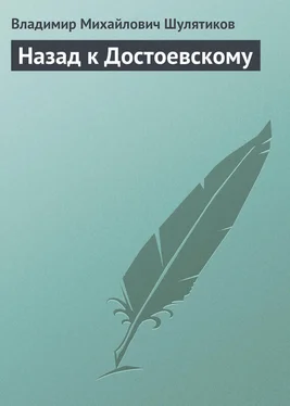 Владимир Шулятиков Назад к Достоевскому обложка книги