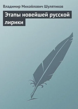 Владимир Шулятиков Этапы новейшей русской лирики обложка книги