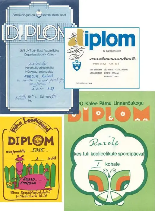 Valik säilinud diplomeid Igast spordialast viivuks tuld võttes Raio astus - фото 7