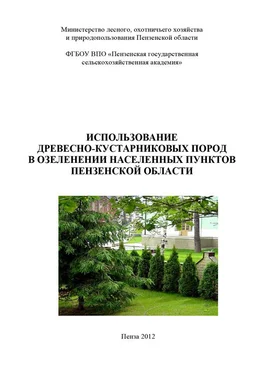 Array Коллектив авторов Использование древесно-кустарниковых пород в озеленении населенных пунктов Пензенской области обложка книги