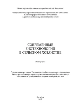 Коллектив авторов Современные биотехнологии в сельском хозяйстве обложка книги