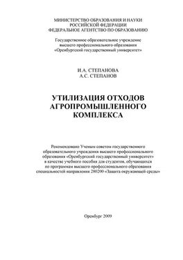 Ирина Степанова Утилизация отходов агропромышленного комплекса обложка книги