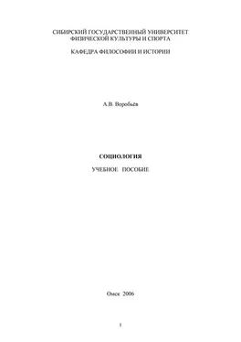 А. Воробьев Социология обложка книги