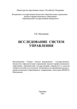 Лейла Мухсинова Исследование систем управления обложка книги