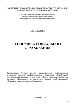 Альфия Акулова Экономика социального страхования обложка книги