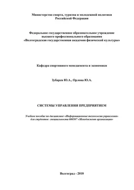 Юрий Зубарев Системы управления предприятием обложка книги