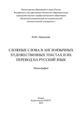 Ирина Пашкеева Сложные слова в англоязычных художественных текстах и их перевод на русский язык обложка книги