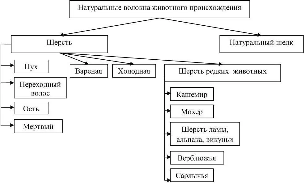 Рисунок 5 Характеристика натуральных волокон животного происхождения 1 - фото 5