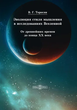 Вардан Торосян Эволюция стиля мышления в исследованиях Вселенной. От древнейших времен до конца ХХ века обложка книги