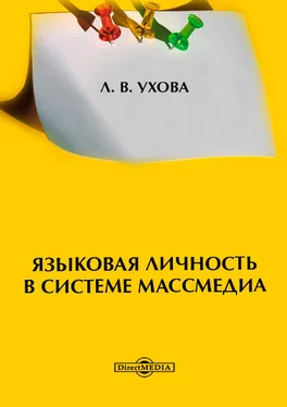 Лариса Ухова Языковая личность в системе массмедиа обложка книги