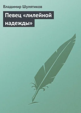 Владимир Шулятиков Певец «лилейной надежды» обложка книги