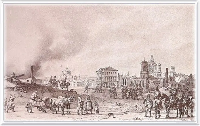 Вид Смоленска 1812 год Литография А Адама Наконец наши армии после - фото 5